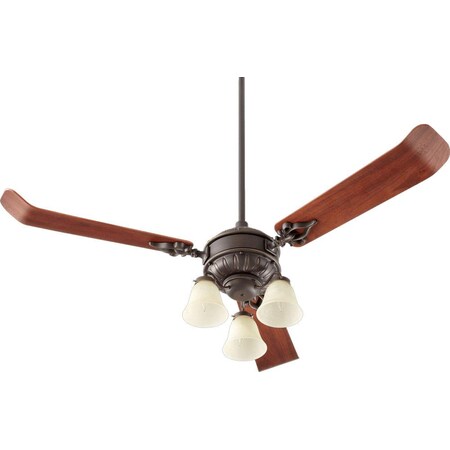Quorum Three Light Oiled Bronze Fan Light Kit 2360-086